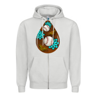 Dove Grey baseball and western roses teardrop  1 Zipper Hoodie - BundleAndBundleShop