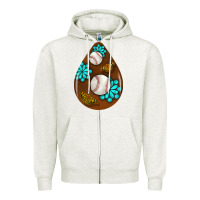 Oatmeal Heather baseball and western roses teardrop  1 Zipper Hoodie - BundleAndBundleShop