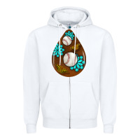 White baseball and western roses teardrop  1 Zipper Hoodie - BundleAndBundleShop