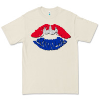 Bone cambodian flag lips Premium Tee - AdoDesignShop