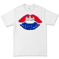 White cambodian flag lips Premium Tee - AdoDesignShop