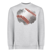 Heather Grey leopard baseball patch Heavyweight Sweatshirt - Jasminsmagicworld