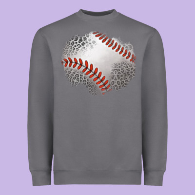 Leopard Baseball Patch Heavyweight Sweatshirt Designed By Jasminsmagicworld