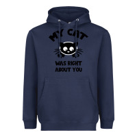 Navy My Cat Was Right About You Heavyweight Hoodie - Bettercallsaul