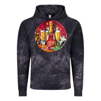 Cloud Black christmas champagne bottle and champagne's Vintage Hoodie - AdoDesignShop