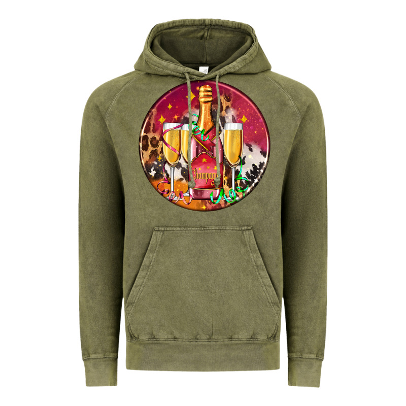 Christmas Champagne Bottle And Champagne's Vintage Hoodie by AdoDesignShop | Teevron