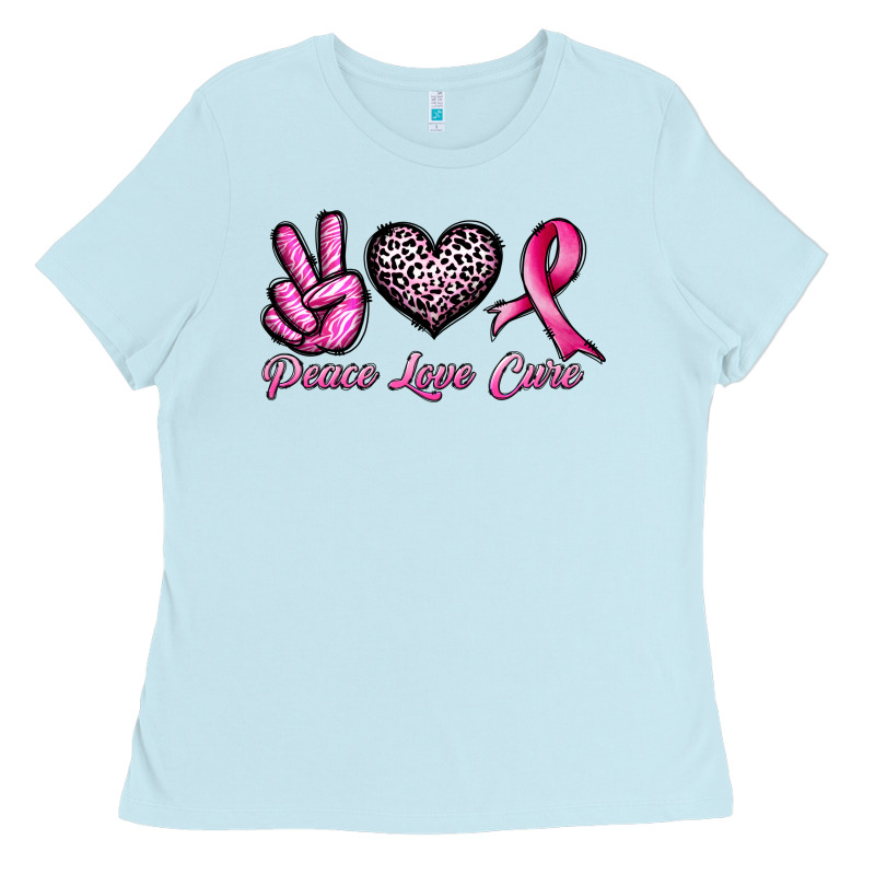 Peace Love Cure Ladies Tee by JahusDesignShop | Teevron