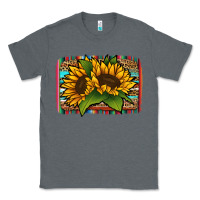 Charcoal Heather Sunflower With Serape Background Classic Tee - Jasminsmagicworld