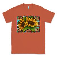 Copper Sunflower With Serape Background Classic Tee - Jasminsmagicworld