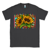 Smoke Sunflower With Serape Background Classic Tee - Jasminsmagicworld