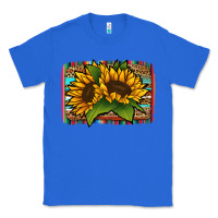 True Royal Sunflower With Serape Background Classic Tee - Jasminsmagicworld
