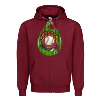 Burgundy baseball and western roses teardrop  4 Zipper Hoodie - BundleAndBundleShop
