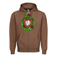 Chestnut baseball and western roses teardrop  4 Zipper Hoodie - BundleAndBundleShop