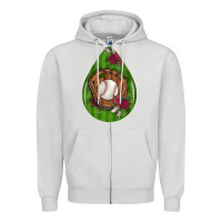 Dove Grey baseball and western roses teardrop  4 Zipper Hoodie - BundleAndBundleShop