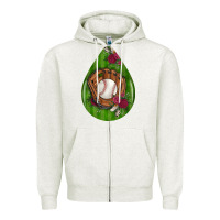 Oatmeal Heather baseball and western roses teardrop  4 Zipper Hoodie - BundleAndBundleShop