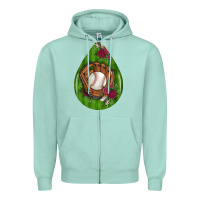 Seafoam baseball and western roses teardrop  4 Zipper Hoodie - BundleAndBundleShop