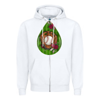 White baseball and western roses teardrop  4 Zipper Hoodie - BundleAndBundleShop