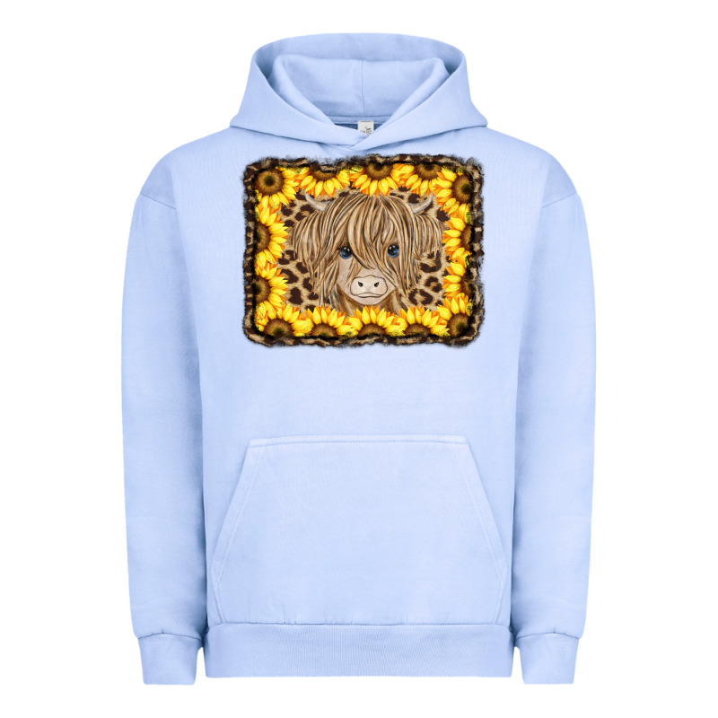 Baby Cow Leopard Sunflowers Urban Hoodie by CowCowDesign | Teevron