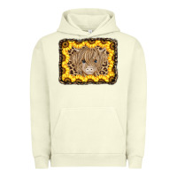 Pigment Pistachio Baby Cow Leopard Sunflowers Urban Hoodie - CowCowDesign