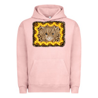 Pigment Salmon Baby Cow Leopard Sunflowers Urban Hoodie - CowCowDesign