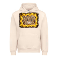Sandshell Baby Cow Leopard Sunflowers Urban Hoodie - CowCowDesign