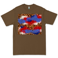 Cacao 4th of July USA flag leopard 20oz tumbler Premium Tee - Neo Western