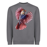 Storm Flying Northern Cardinal Bird Heavyweight Sweatshirt - LillyAllenDesigns