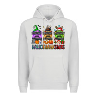 Dove Grey hallothanksmas school bus Premium Hoodie - texasbilliewilder