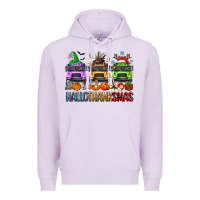 Lilac hallothanksmas school bus Premium Hoodie - texasbilliewilder