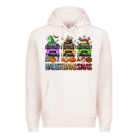 Pale Pink hallothanksmas school bus Premium Hoodie - texasbilliewilder