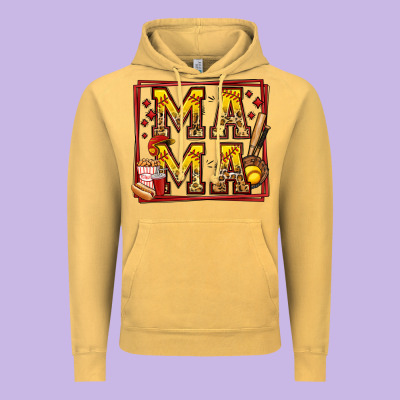 Softball Mama Vintage Hoodie Designed By Jasminsmagicworld