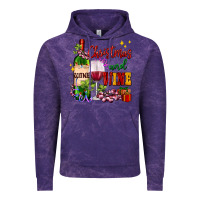 Cloud Purple Christmas and wine Vintage Hoodie - AdoDesignShop