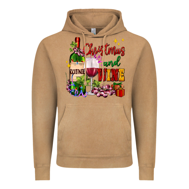 Christmas And Wine Vintage Hoodie by AdoDesignShop | Teevron