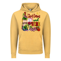 Vintage Mustard Christmas and wine Vintage Hoodie - AdoDesignShop