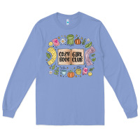 Colony Blue cozy book girl club Long Sleeve Tee - MaliasSmallBusiness
