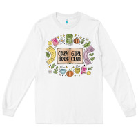 White cozy book girl club Long Sleeve Tee - MaliasSmallBusiness