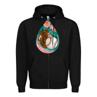Black baseball and western roses teardrop  3 Zipper Hoodie - BundleAndBundleShop