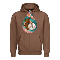 Chestnut baseball and western roses teardrop  3 Zipper Hoodie - BundleAndBundleShop