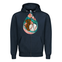 Navy baseball and western roses teardrop  3 Zipper Hoodie - BundleAndBundleShop