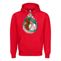 Red baseball and western roses teardrop  3 Zipper Hoodie - BundleAndBundleShop