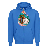 True Royal baseball and western roses teardrop  3 Zipper Hoodie - BundleAndBundleShop