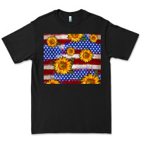 Black 4th of July USA flag sunflower 20oz tumbler Premium Tee - Neo Western