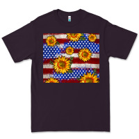 4th Of July Usa Flag Sunflower 20oz Tumbler Premium Tee | Teevron