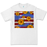 White 4th of July USA flag sunflower 20oz tumbler Premium Tee - Neo Western