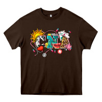 Chocolate Brown summer cna Heavy Core Tee - Zillion Design Studio