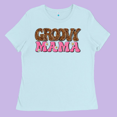 Groovy Mama Ladies Tee Designed By Texasbilliewilder