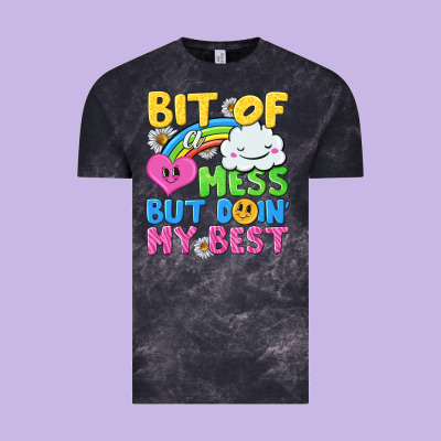 Bit Of A Mess But Doin My Best Vintage Tee Designed By Nancycooperartshop