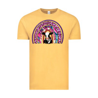 Vintage Mustard rainbow cow Vintage Tee - AdoDesignShop