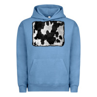 Pigment Pebble Blue Cowhide Urban Hoodie - CowCowDesign