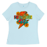 Firefighter Wife With Lightning Bolt Ladies Tee | Teevron